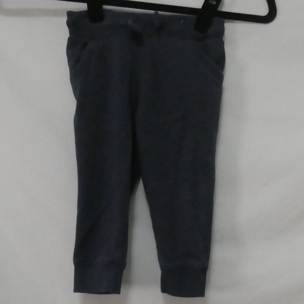 F&F 12-18 months Blue Sweatpants With Cuffed Bottom Hems and Front Pockets